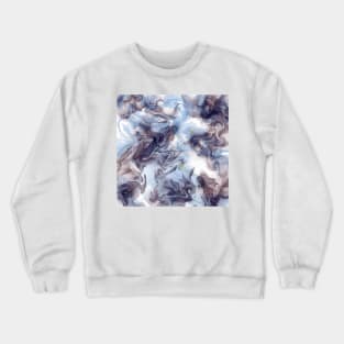 Watercolour marble painting // Blue, Purple, Gold // Abstract Crewneck Sweatshirt